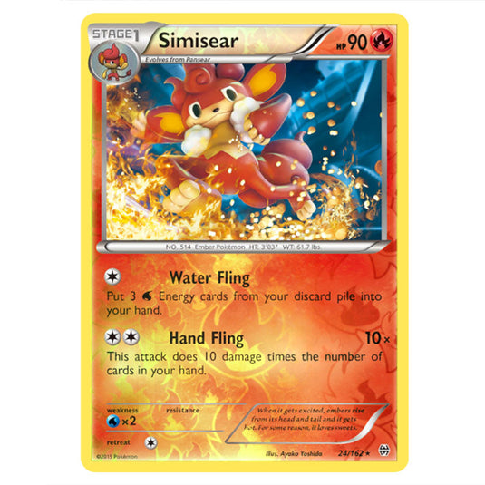 Pokemon - XY - BREAKthrough - Simisear - 024/162 - (Reverse Holo)