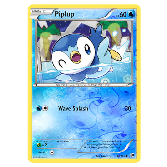 Pokemon - XY - BREAKthrough - Piplup - 036/162 - (Reverse Holo)