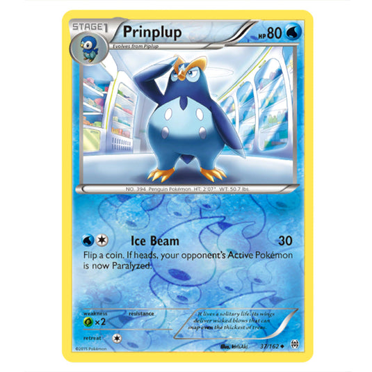 Pokemon - XY - BREAKthrough - Prinplup - 037/162 - (Reverse Holo)