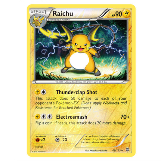 Pokemon - XY - BREAKthrough - Raichu - 049/162 - (Reverse Holo)