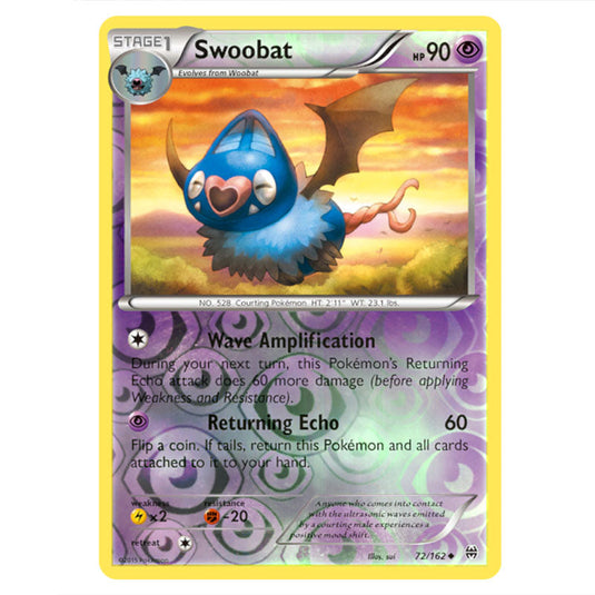 Pokemon - XY - BREAKthrough - Swoobat - 072/162 - (Reverse Holo)