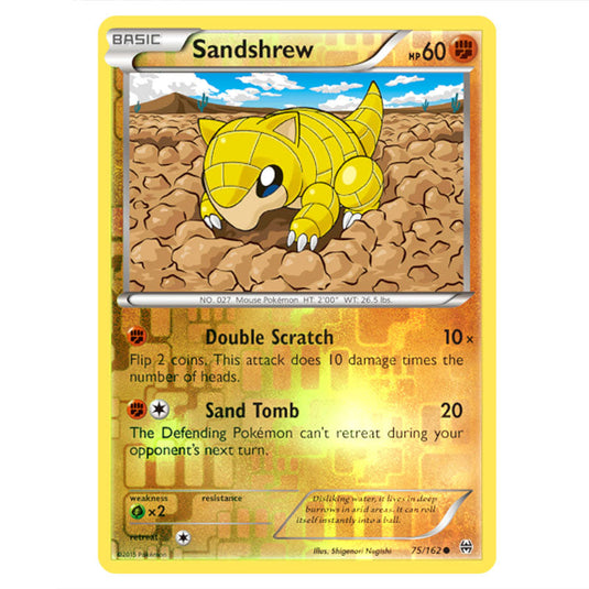 Pokemon - XY - BREAKthrough - Sandshrew - 075/162 - (Reverse Holo)