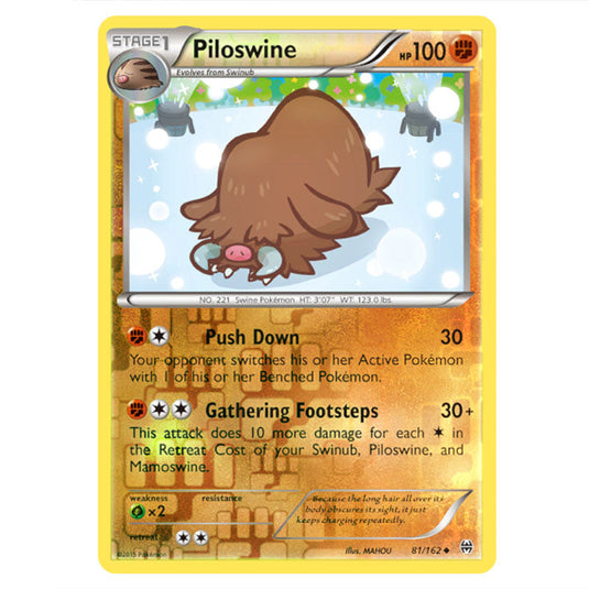 Pokemon - XY - BREAKthrough - Piloswine - 081/162 - (Reverse Holo)