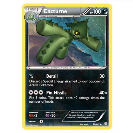 Pokemon - XY - BREAKthrough - Cacturne - 088/162 - (Reverse Holo)