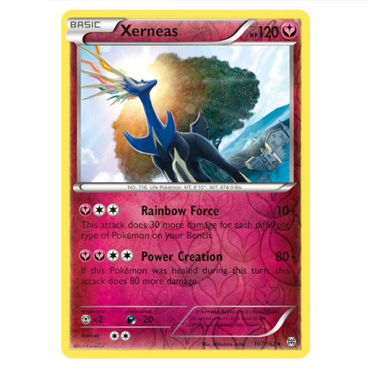 Pokemon - XY - BREAKthrough - Xerneas - 107/162 - (Reverse Holo)