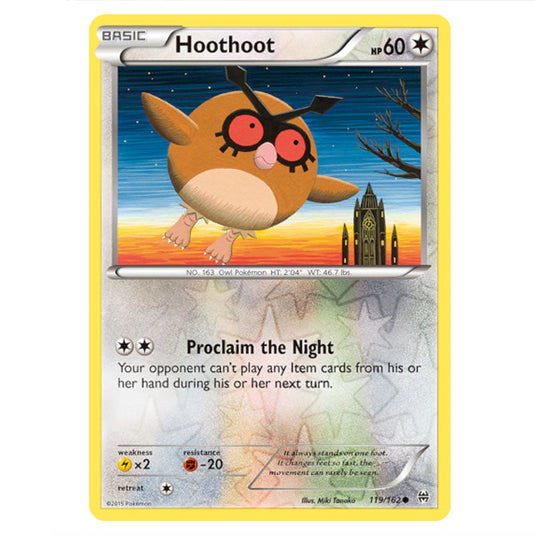 Pokemon - XY - BREAKthrough - Hoothoot - 119/162 - (Reverse Holo)