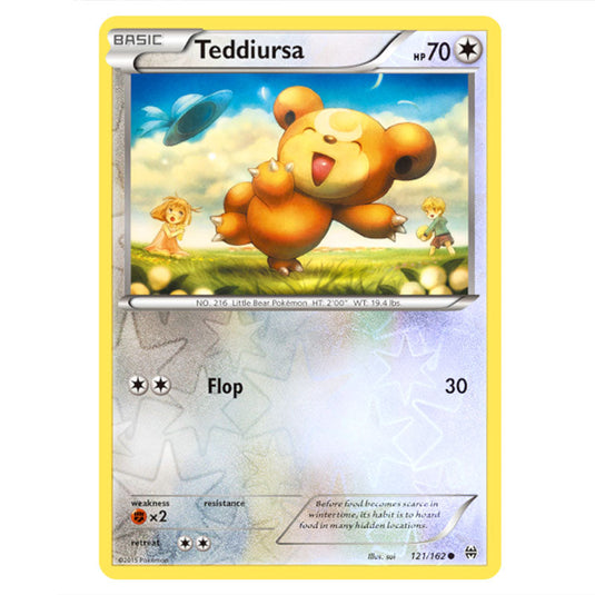 Pokemon - XY - BREAKthrough - Teddiursa - 121/162 - (Reverse Holo)