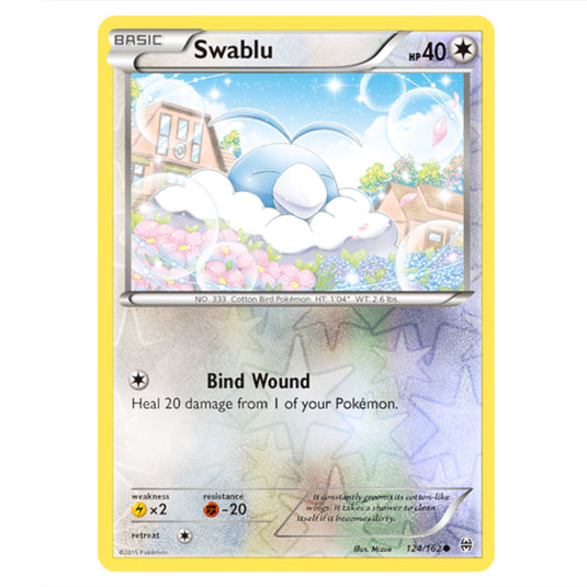 Pokemon - XY - BREAKthrough - Swablu - 124/162 - (Reverse Holo)