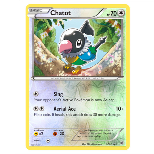 Pokemon - XY - BREAKthrough - Chatot - 128/162 - (Reverse Holo)