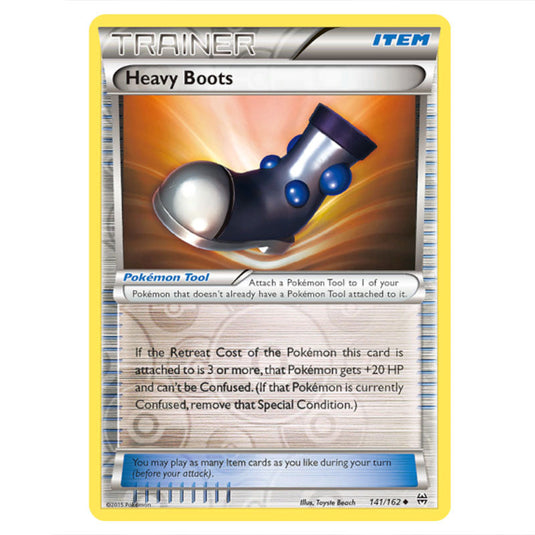 Pokemon - XY - BREAKthrough - Heavy Boots - 141/162 - (Reverse Holo)