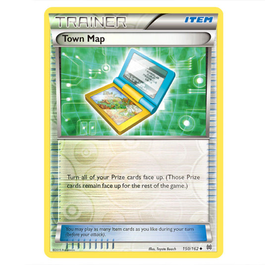 Pokemon - XY - BREAKthrough - Town Map - 150/162 - (Reverse Holo)