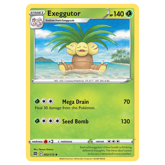 Pokemon - Sword & Shield - Brilliant Stars - Exeggutor - 002/172