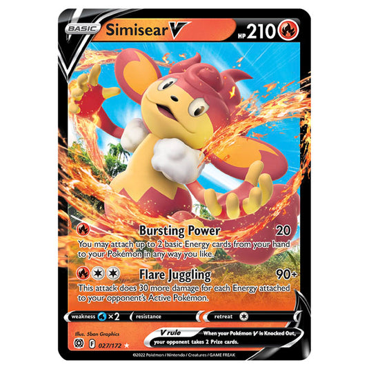 Pokemon - Sword & Shield - Brilliant Stars - Simisear V - 027/172