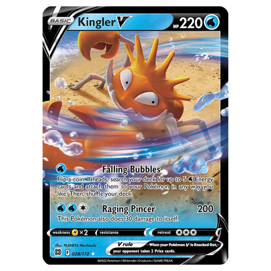 Pokemon - Sword & Shield - Brilliant Stars - Kingler V - 028/172