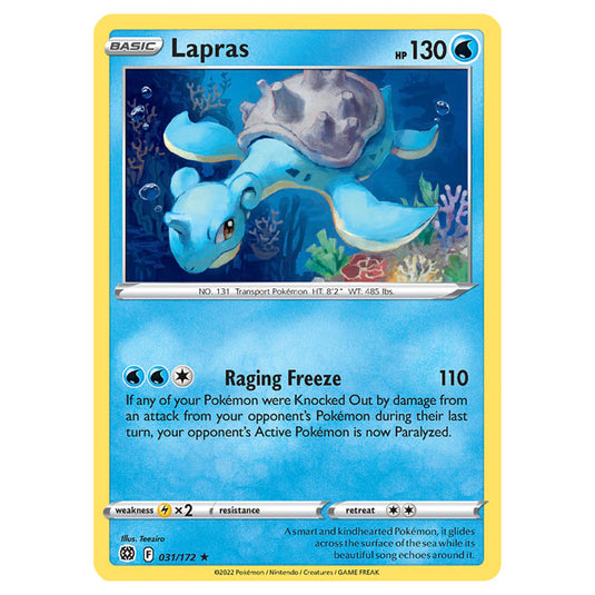 Pokemon - Sword & Shield - Brilliant Stars - Lapras - 031/172