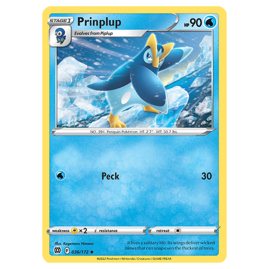 Pokemon - Sword & Shield - Brilliant Stars - Prinplup - 036/172