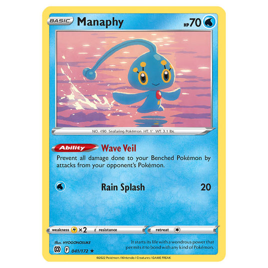 Pokemon - Sword & Shield - Brilliant Stars - Manaphy - 041/172