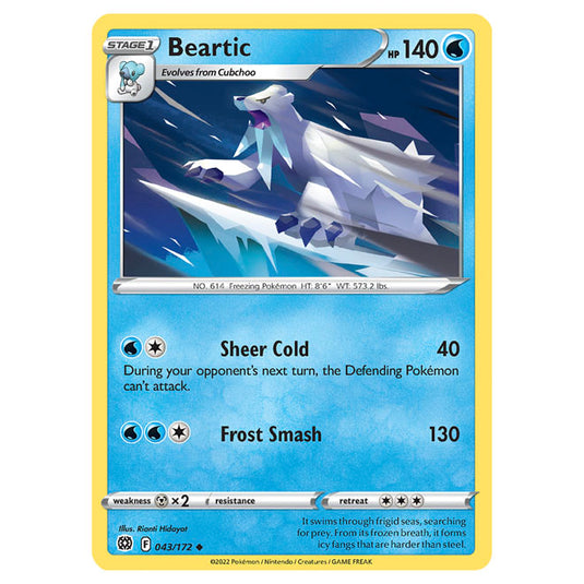 Pokemon - Sword & Shield - Brilliant Stars - Beartic - 043/172