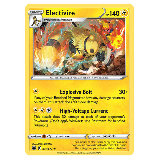 Pokemon - Sword & Shield - Brilliant Stars - Electivire - 047/172