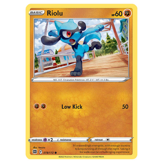 Pokemon - Sword & Shield - Brilliant Stars - Riolu - 078/172