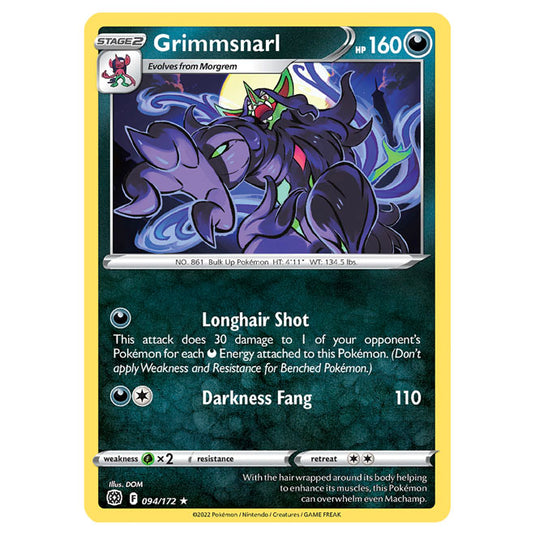 Pokemon - Sword & Shield - Brilliant Stars - Grimmsnarl - 094/172 Pokemon - Sword & Shield - Brilliant Stars - Grimmsnarl - 094/172