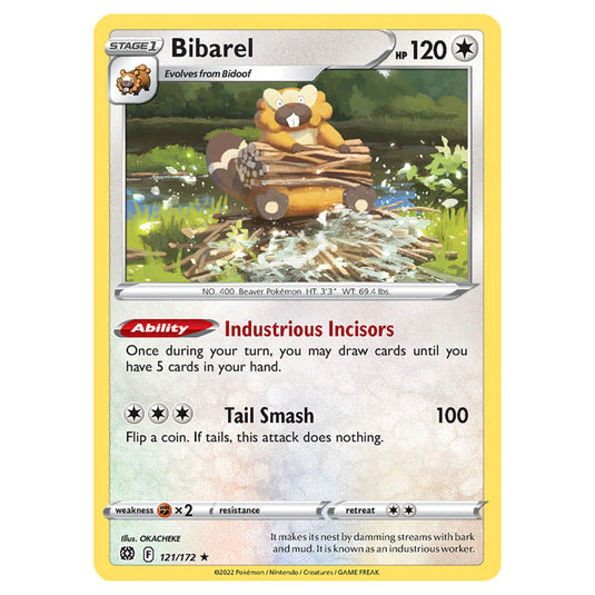 Pokemon - Sword & Shield - Brilliant Stars - Bibarel - 121/172