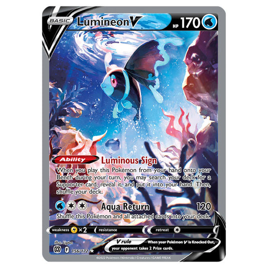 lumineon v pokemon card Pokemon - Sword & Shield - Brilliant Stars - Lumineon V