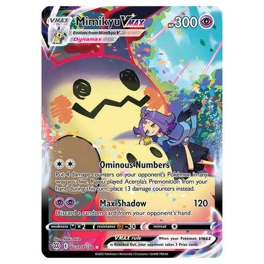 Pokemon - Sword & Shield - Brilliant Stars - Mimikyu VMAX - TG17/TG30 Pokemon - Sword & Shield - Brilliant Stars - Mimikyu VMAX - TG17/TG30