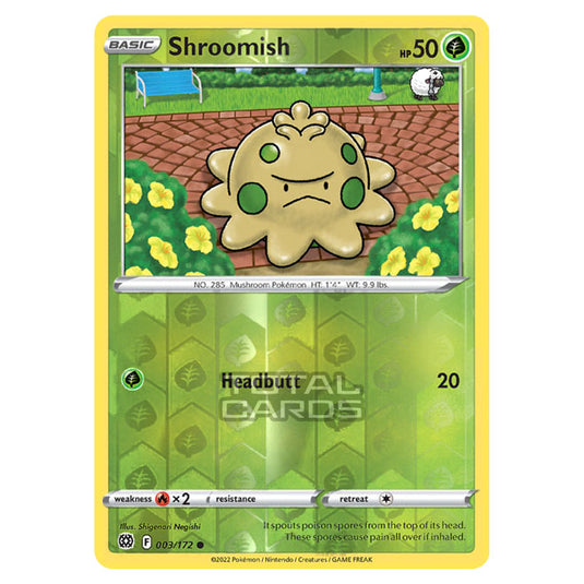 Pokemon - Sword & Shield - Brilliant Stars - Shroomish - 003/172 - (Reverse Holo)