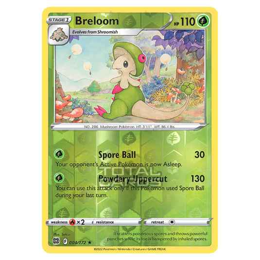 Pokemon - Sword & Shield - Brilliant Stars - Breloom - 004/172 - (Reverse Holo)