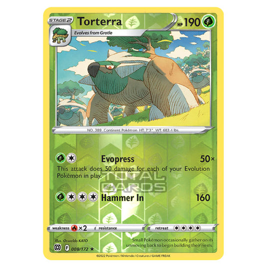 Pokemon - Sword & Shield - Brilliant Stars - Torterra - 008/172 - (Reverse Holo)