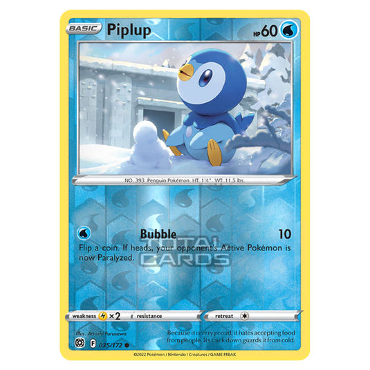 Pokemon - Sword & Shield - Brilliant Stars - Piplup - 035/172 - (Reverse Holo)