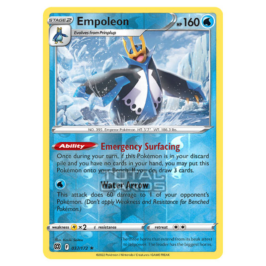 Pokemon - Sword & Shield - Brilliant Stars - Empoleon - 037/172 - (Reverse Holo)