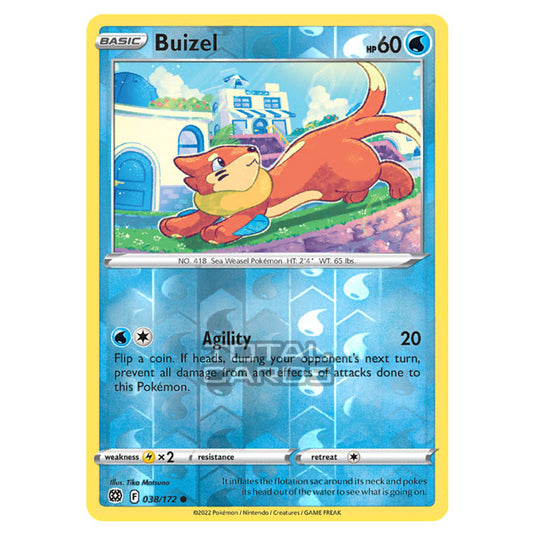 Pokemon - Sword & Shield - Brilliant Stars - Buizel - 038/172 - (Reverse Holo)