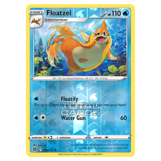 Pokemon - Sword & Shield - Brilliant Stars - Floatzel - 039/172 - (Reverse Holo)