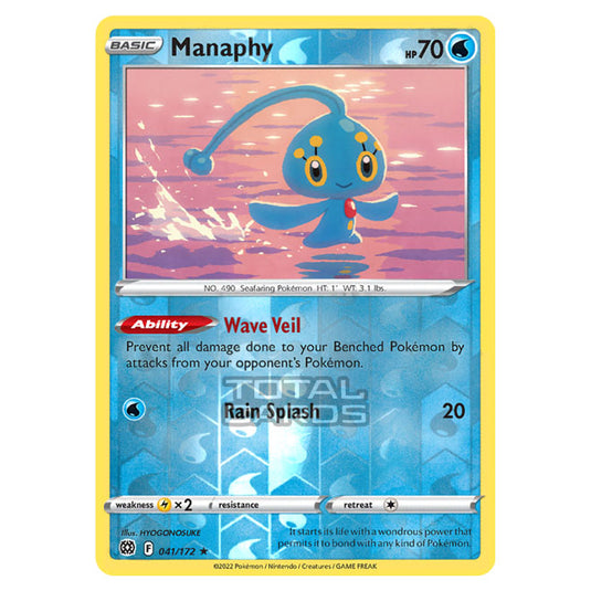 Pokemon - Sword & Shield - Brilliant Stars - Manaphy - 041/172 - (Reverse Holo)