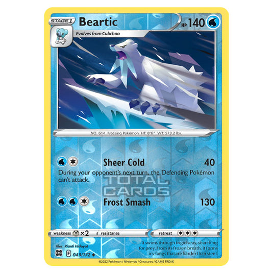 Pokemon - Sword & Shield - Brilliant Stars - Beartic - 043/172 - (Reverse Holo)