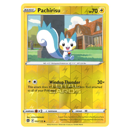 Pokemon - Sword & Shield - Brilliant Stars - Pachirisu - 052/172 - (Reverse Holo)