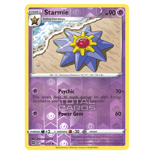 Pokemon - Sword & Shield - Brilliant Stars - Starmie - 055/172 - (Reverse Holo)