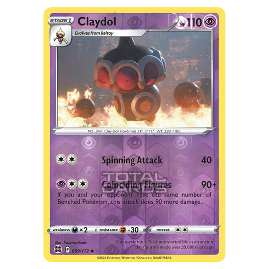 Pokemon - Sword & Shield - Brilliant Stars - Claydol - 059/172 - (Reverse Holo)