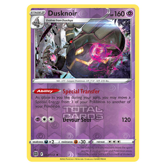 Pokemon - Sword & Shield - Brilliant Stars - Dusknoir - 062/172 - (Reverse Holo)