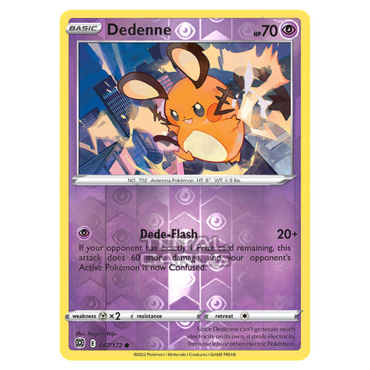 Pokemon - Sword & Shield - Brilliant Stars - Dedenne - 067/172 - (Reverse Holo)