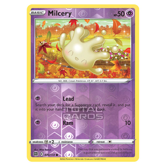 Pokemon - Sword & Shield - Brilliant Stars - Milcery - 070/172 - (Reverse Holo)