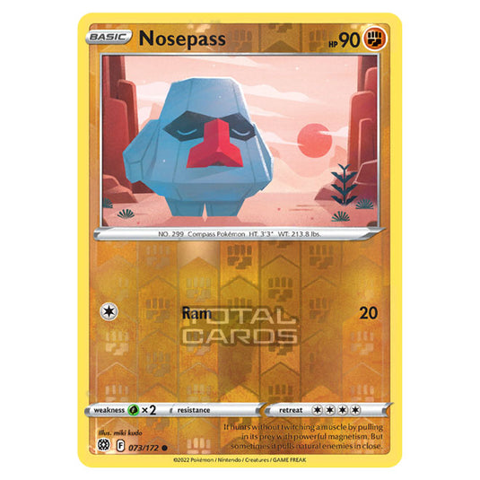 Pokemon - Sword & Shield - Brilliant Stars - Nosepass - 073/172 - (Rev Pokemon - Sword & Shield - Brilliant Stars - Nosepass - 073/172 - (Rev