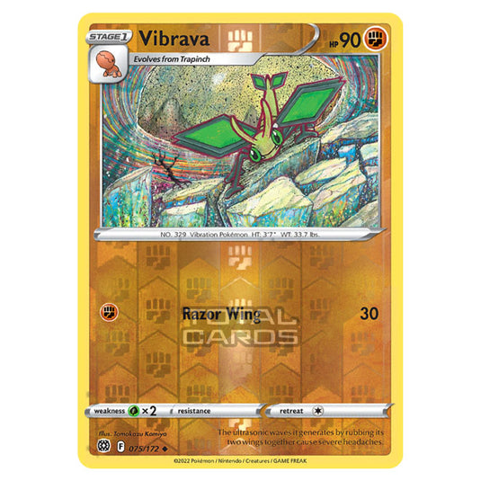 Pokemon - Sword & Shield - Brilliant Stars - Vibrava - 075/172 - (Reverse Holo)