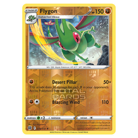 Pokemon - Sword & Shield - Brilliant Stars - Flygon - 076/172 - (Reverse Holo)