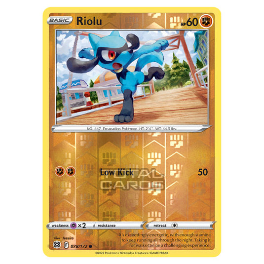 Pokemon - Sword & Shield - Brilliant Stars - Riolu - 078/172 - (Reverse Holo)