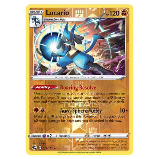 Pokemon - Sword & Shield - Brilliant Stars - Lucario - 079/172 - (Reverse Holo)