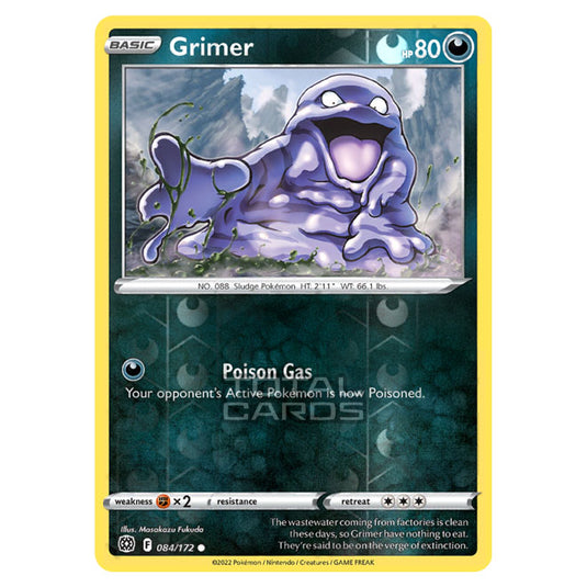 Pokemon - Sword & Shield - Brilliant Stars - Grimer - 084/172 - (Reverse Holo)