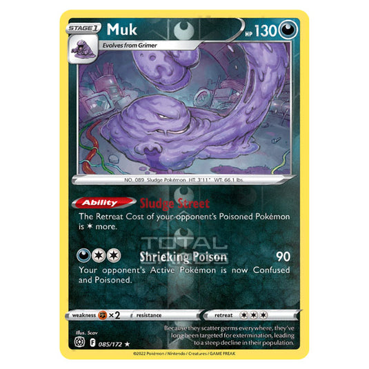 Pokemon - Sword & Shield - Brilliant Stars - Muk - 085/172 - (Reverse Holo)